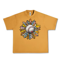 Peanut Butter Baseball Sunflower Urban Heavy Tee - CowhideDigitalArt