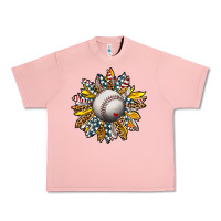 Salmon Baseball Sunflower Urban Heavy Tee - CowhideDigitalArt