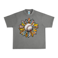 Tornado Baseball Sunflower Urban Heavy Tee - CowhideDigitalArt