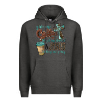 Charcoal Heather give me coffee to get me started & jesus to keep me going Premium Hoodie - BarkalooDesign
