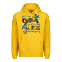 Lemon give me coffee to get me started & jesus to keep me going Premium Hoodie - BarkalooDesign
