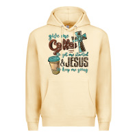 Pina Colada give me coffee to get me started & jesus to keep me going Premium Hoodie - BarkalooDesign
