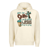 Sandshell give me coffee to get me started & jesus to keep me going Premium Hoodie - BarkalooDesign