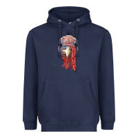 Navy gobble face Heavyweight Hoodie - RanaPortraitStore