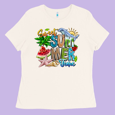Summer Time Ladies Tee Designed By Cowhidedigitalart