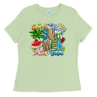 Matcha summer time Ladies Tee - CowhideDigitalArt