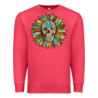 Cardinal sunflower with skull Premium Sweatshirt - RanaPortraitStore