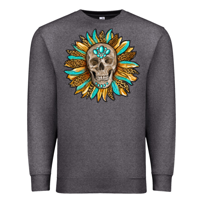Sunflower With Skull Premium Sweatshirt by RanaPortraitStore | Teevron