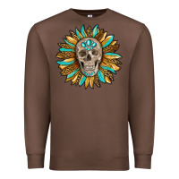 Chestnut sunflower with skull Premium Sweatshirt - RanaPortraitStore