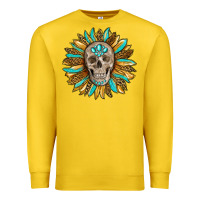 Lemon sunflower with skull Premium Sweatshirt - RanaPortraitStore