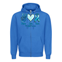 True Royal Peace Love Cure Prostate Cancer Zipper Hoodie - Jasminsmagicworld