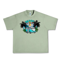Oil Green beach please Urban Heavy Tee - CowhideDigitalArt