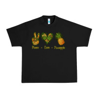 Black Peace Love Pineapple Urban Heavy Tee - Jasminsmagicworld