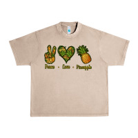 French Oak Peace Love Pineapple Urban Heavy Tee - Jasminsmagicworld