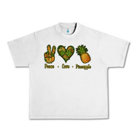 Lunar Rock Peace Love Pineapple Urban Heavy Tee - Jasminsmagicworld