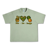 Oil Green Peace Love Pineapple Urban Heavy Tee - Jasminsmagicworld