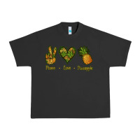 Pigment Black Peace Love Pineapple Urban Heavy Tee - Jasminsmagicworld