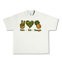 Pistachio Peace Love Pineapple Urban Heavy Tee - Jasminsmagicworld