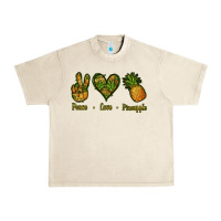 Sandshell Peace Love Pineapple Urban Heavy Tee - Jasminsmagicworld