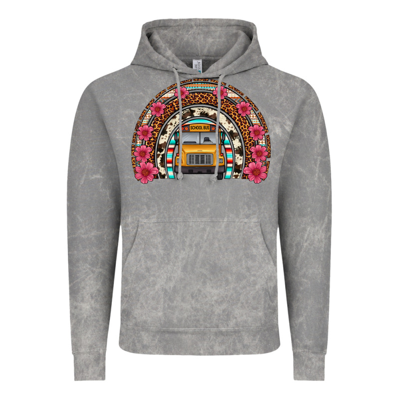 School Bus Leopard Cowhide Rainbow Vintage Hoodie by Artiststas | Teevron