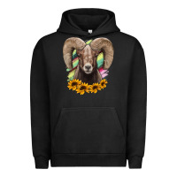 Pigment Black Bighorn Sheep Urban Hoodie - RanaPortraitStore