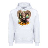 White Bighorn Sheep Urban Hoodie - RanaPortraitStore