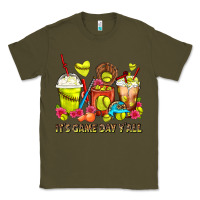 Army Green It's Game Day Y'all Softball Coffee Cups Classic Tee - FaDigitalArtStudio