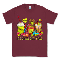 Burgundy It's Game Day Y'all Softball Coffee Cups Classic Tee - FaDigitalArtStudio