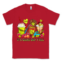 Red It's Game Day Y'all Softball Coffee Cups Classic Tee - FaDigitalArtStudio