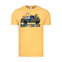 Vintage Mustard Happy Easter truck Vintage Tee - CowhideDigitalArt
