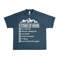 Midnight Navy hiking 6 stages of hiking funny hiking nature adventure Urban Heavy Tee - baoMotion