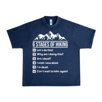 Navy hiking 6 stages of hiking funny hiking nature adventure Urban Heavy Tee - baoMotion