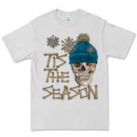 Dove Grey skull tis the season winter Premium Tee - FaDigitalArtStudio