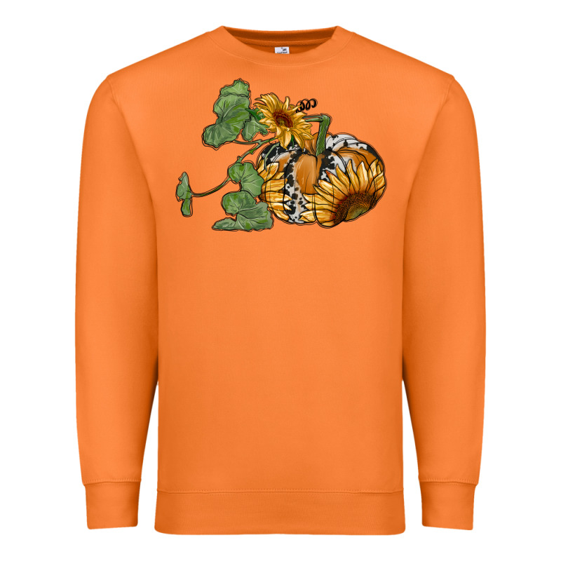 Sunflower Pumpkin Premium Sweatshirt by RanaPortraitStore | Teevron