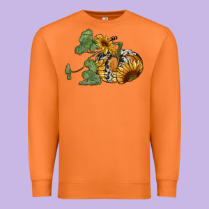 Sunflower Pumpkin Premium Sweatshirt Designed By Ranaportraitstore
