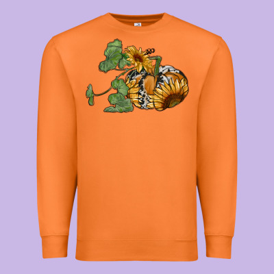 Sunflower Pumpkin Premium Sweatshirt Designed By Ranaportraitstore