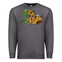 Charcoal Heather sunflower pumpkin Premium Sweatshirt - RanaPortraitStore