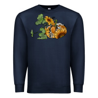 Navy sunflower pumpkin Premium Sweatshirt - RanaPortraitStore
