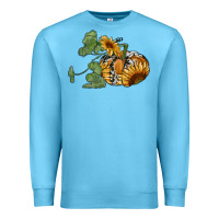 Ocean Blue sunflower pumpkin Premium Sweatshirt - RanaPortraitStore
