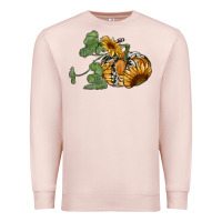 Pale Pink sunflower pumpkin Premium Sweatshirt - RanaPortraitStore