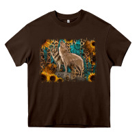 Chocolate Brown Western Wolves Heavy Core Tee - Jasminsmagicworld