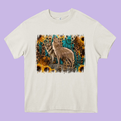 Western Wolves Heavy Core Tee Designed By Jasminsmagicworld