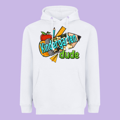 Kindergarten Grade Dude Heavyweight Hoodie Designed By Ranaportraitstore