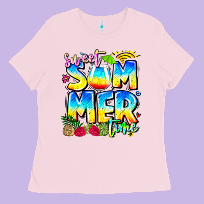 Summer Time Ladies Tee Designed By Cowhidedigitalart