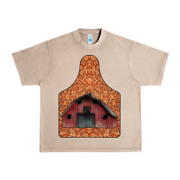 French Oak Barn Earning Urban Heavy Tee - CowhideDigitalArt