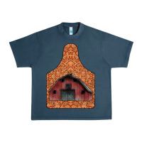 Midnight Navy Barn Earning Urban Heavy Tee - CowhideDigitalArt