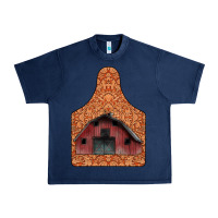 Navy Barn Earning Urban Heavy Tee - CowhideDigitalArt