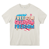 Cream Freedom freedom freedom Heavy Core Tee - FaDigitalArtStudio