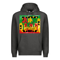Charcoal Heather juneteenth vibes only tumbler Premium Hoodie - BarkalooDesign