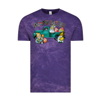 Cloud Purple Happy Easter truck Vintage Tee - CowhideDigitalArt